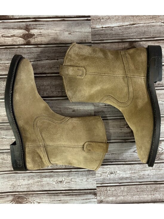 Allen Edmonds Dallas Roper Boots Burnt Sugar Suede Leather size 9 D made USA main image 5